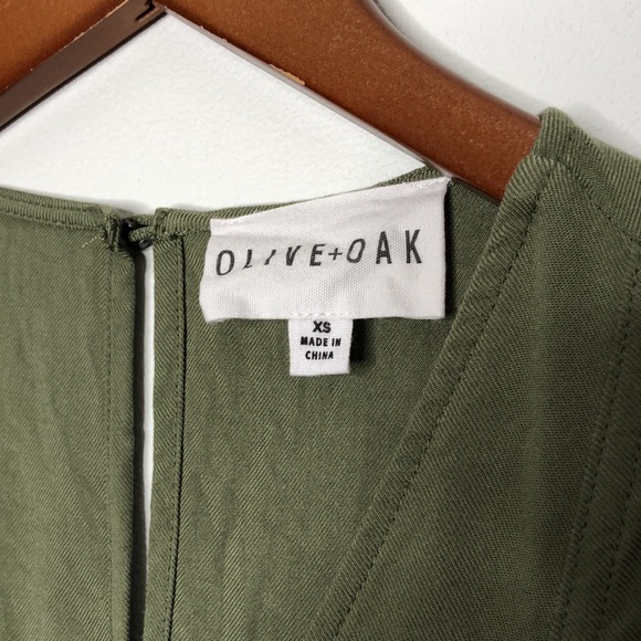 Olive + Oak Set Free Romper Olive Size XS - Picture 6 of 9